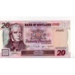 Scotland, Bank of Scotland 20 Pounds dated 25th October 1996, signed Pattullo & Masterton,