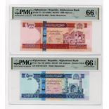 Afghanistan (2), 1000 Afghanis & 500 Afghanis issued 2008 (Law SH1387), (TBB B363a & B364a,