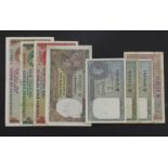 British Commonwealth (8), a group of George VI and Queen Elizabeth II notes, India 5 Rupees and 2