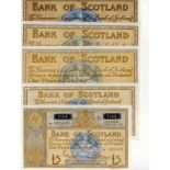 Scotland, Bank of Scotland (5), a high grade group comprising 5 Pounds dated 2nd February 1967, 1