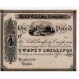 Scotland Lost Banks/Private Issues, Leith Banking Company 1 Pound PROOF, commemorating the visit