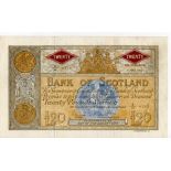 Scotland, Bank of Scotland 20 Pounds dated 5th May 1969, this an emergency issue of only 25,000