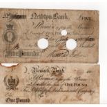 Provincial Banks (2), Newark Bank 1 Pound dated 1809, for Pocklington, Dickinson and Company (