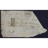 Coventry Bank 1 Pound dated 1803, serial No. 225 for Bird, Bird & Co. (Outing593b) cut cancelled