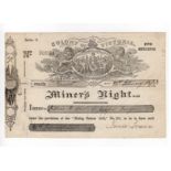 Australia 5 Shillings, Colony of Victoria dated 22nd February 1873, Miner's Right series D, number