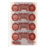 Beale 10 Shillings (4) issued 1950, E02Z, E42Z, J34Z and J95Z (B266, Pick368b) generally EF or