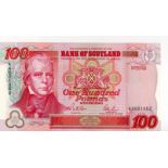 Scotland, Bank of Scotland 100 Pounds dated 17th July 1995, FIRST SERIES note for this design,