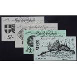 Cornwall (4), Cornish Stannary Parliament 5 Pounds, 1 Pound, 10 Shillings and 5 Shillings dated