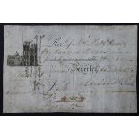 Beverley Bank 100 Pounds receipt dated 1802 (Outing128 for type) annotations on reverse, pinholes,