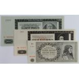 Bohemia & Moravia (3), a set of SPECIMEN notes, 1000 Korun dated 1942 2nd Auflage, 500 Korun dated