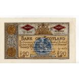 Scotland, Bank of Scotland 20 Pounds dated 25th March 1958, signed Bilsland & Watson, serial 3/C