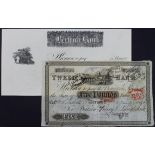 Berwick (2), Tweed Bank, Berwick on Tweed 5 Pounds dated 1840, serial No. B5894 for Batson,