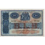 Scotland, British Linen Bank 20 Pounds dated 8th June 1954, signed A.P. Anderson, serial Y/4 07/