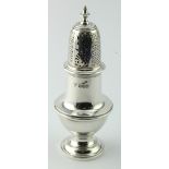 Silver sugar caster in very good condition; both top and bottom hallmarked together they both