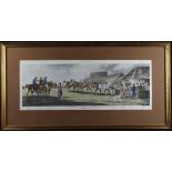 Ipswich interest. After H. Alken. Engraving titled 'Ipswich Weighing', horse racing theme.