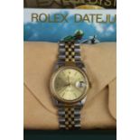 Gents Rolex Oyster perpetual datejust bi-metal wristwatch with jubilee bracelet model 16233 (circa