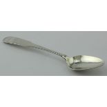 Montrose silver fiddle pattern teaspoon c1840 by AR plus three Montrose marks (Roses)