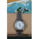 Gents stainless steel cased Rolex datejust wristwatch, ref 16220. Purchased 20/4/91. Rarely worn and