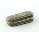 George III silver vinaigrette, lovely gilt interior (has a tiny split in one corner of the lid).