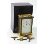 Gilt brass five glass carriage clock, by J. Horton & Son, London, in need of restoration, height