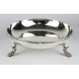 Very attractive Scottish influenced silver fruit bowl on three dragon feet. Hallmarked D&DS