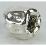 Silver novelty paperweight, depicting a bell pepper, hallmarked 'JBLd, Birmingham 1994', height