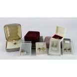 Selection of mainly boxed 9ct jewellery. Includes gold plated St. Christopher