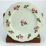 Royal Crown Derby Pattern Plate – Raised boarder swirled field – raised edge with border roses and
