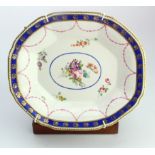 Royal Crown Derby Octagonal Dish circa 1780 – attributed decoration by Edward Withers. Central