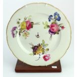 Royal Crown Derby Pattern 80 Plate – Raised boarder field – gilt edge with three garland flower