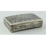 Russian 19th Century silver and niello snuff box, slightly curved, condition overall quite good; has