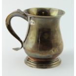 Silver cup with single handle, hallmarked 'TB&S, London 1909', height 95mm, weight 5.5oz. approx.
