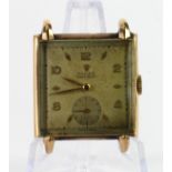 Gents 9ct cased Rolex Precision wristwatch, Import marks for Glasgow 1936. Watch not working