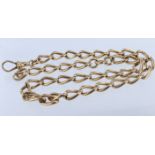 9ct pocket watch chain. Length 39mm, weight 30.6g