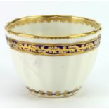 Royal Crown Derby Tea Bowl. Pattern 78. Gilt moulded relief and floral chain. 6.5cm diameter