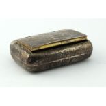 Georgian silver gilt lined snuff box, hallmarked 'J.W., Birmingham 1807' (Joseph Willmore), length