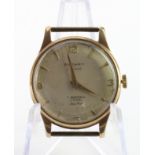 Gents 9ct cased rotary manual wind wristwatch. Hallmarked Birmingham 1960. Working when catalogued