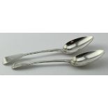 Composite pair of fiddle pattern silver tablespoons hallmarked WE & WE, WF & WC London 1808 and