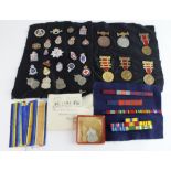 Home Front WW1 & WW2 lapel and pin badges, various (x26) and 6x LCC Attendance Medals. With a few