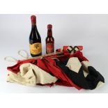 German large 1942 dated Hitler youth flag, unopened Nazi bottle of wine, bottle of Nazi beer and