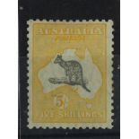 Australia 1929 5s Kangaroo stamp, SG.111, mounted mint.