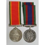 WW2 Canadian overseas service medal with South African WW2 service medal both original unnamed