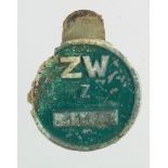 German Nazi badge from the Zittav Werke, Labour camp located on the edge of the city used forced
