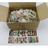 Box packed with loose Cigarette Cards (1000's)