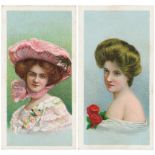 Gallaher - Beauties (no inset) part set 40/52 + 9 duplicates, all in pages, mainly VG, cat value £
