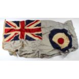 RAF Flag a 5x feet long service worn flag, AM stamped, maker & size marked, 1940 dated and RAF