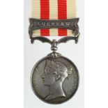 Indian Mutiny Medal 1858 with Lucknow clasp, impressed (Serjt J Cooper 38th Regt) (South