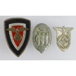 German Nazi various Tin badges x3.