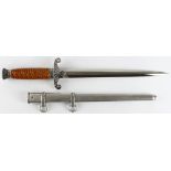 German Nazi Army Dagger with scabbard, no makers mark