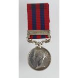 India General Service Medal 1854 with Perak clasp, engraved (2021 Drummer J. Smith 80th Foot). (